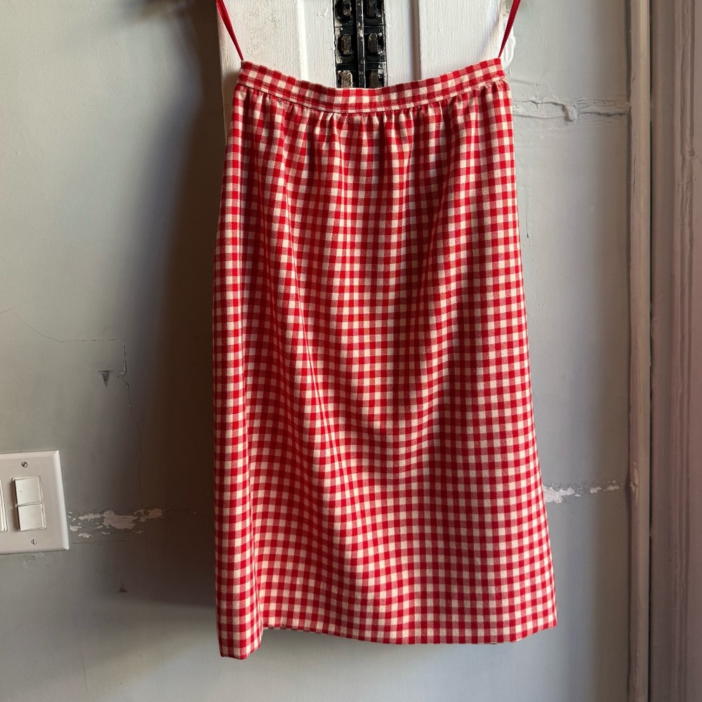 David Hayes Red Gingham Skirt
